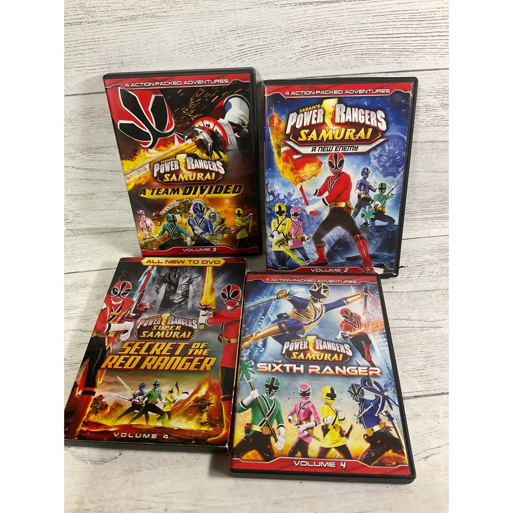Power Rangers Samurai DVD‎ Lot 4 Volume 2,3,4 & 4